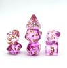 Набор из 7 кристально прозрачных кубиков для настольных игр