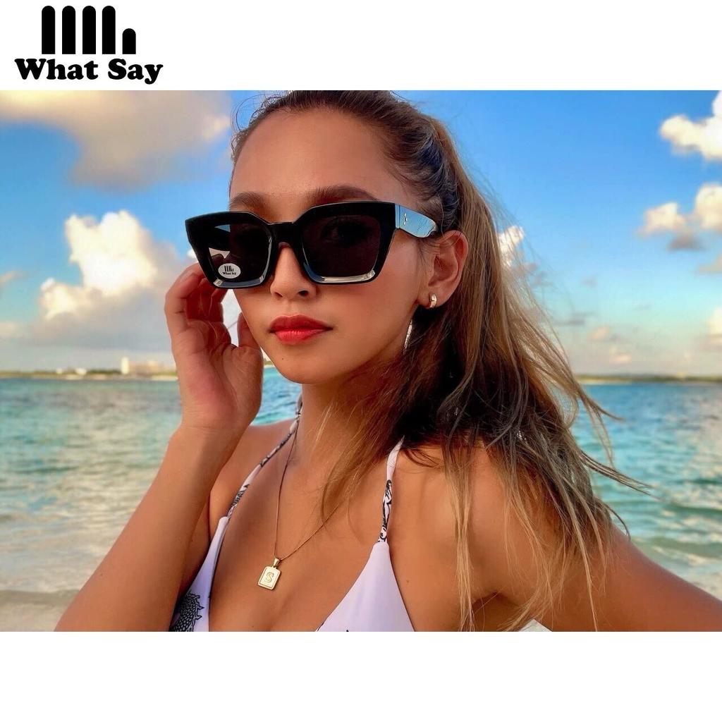 Classic Television Cut Frame Sunglasses with Colored or Clear UV400 for Men and No Accessories Included [What Say] Lenses, Protection, Women,