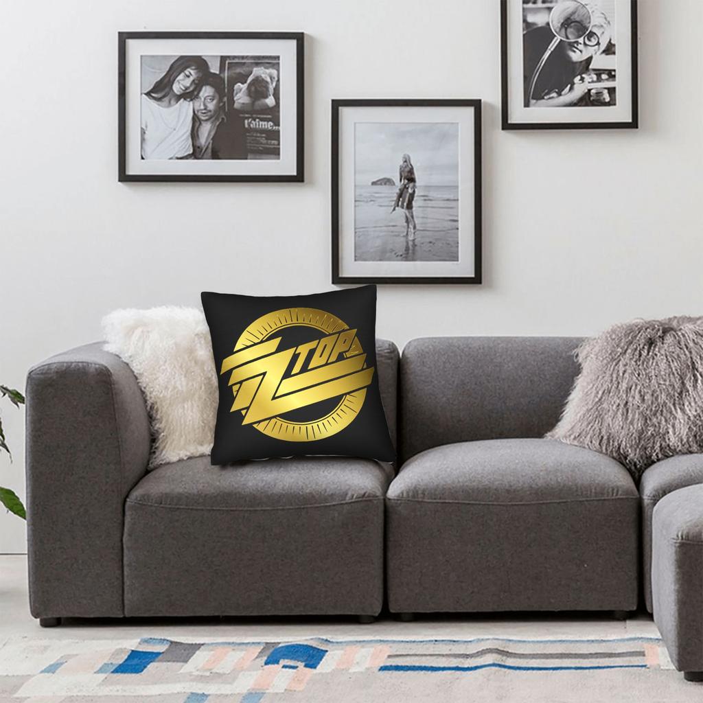 Band Zz Top Pillow Cover Square Cushion Cover Novelty Pillow Case For Couch Sofa Bedroom