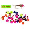 20PCS/Bag 3/32 2.4mm Fly Tying Brass Beads Painted Fly Tying Brassie Beads Copper Beadhead Pink Orange Rainbow Green