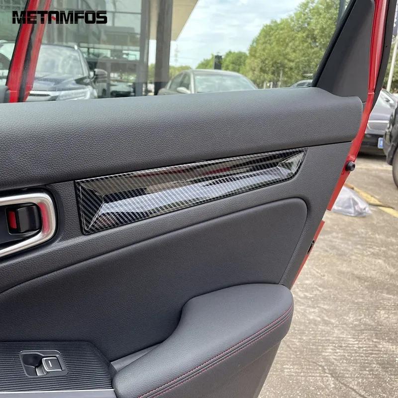 For Honda Civic 11th Gen 2024 2025 Carbon Fiber Interior Door Handle Bowl Panel Cover Trim Sticker Accessories