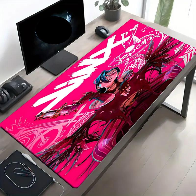 Jinx Print Mouse Pad, Anti‑Slip Desktop keyboard Mat, for PC Laptop Gaming Working Daily Use, Cool Festival Surprise Gift