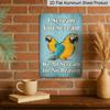 2D Flat, Funny "I Scream You Scream We All Scream for No Reason" Parrot Macaw Aluminum Sign - Vintage 7.87*11.8 Inch Wall Decor for Home, Kitchen