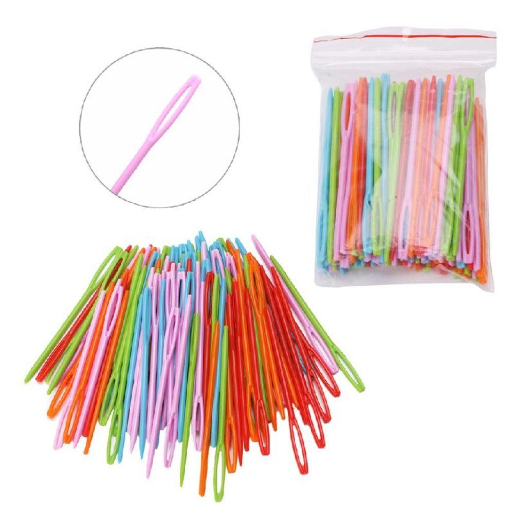 Plastic Plastic Needles DIY Craft Sewing Needle Tool ABS Knitting Needles  Kids DIY Toys
