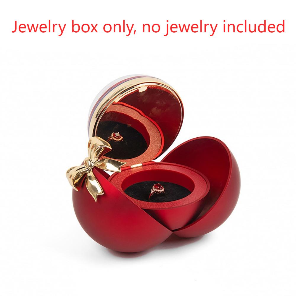 Engagement Ring Finger Ring Box Eternal Rose Wedding Ring Case Magnetic Bow Jewelry Box  Girlfriend