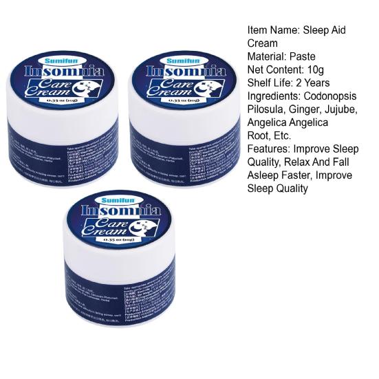 2/3/4/5 шт. Крем для улучшения сна 10 г. Мягкий крем для снятия стресса, улучшение сна, натуральные ингредиенты, бессонница, беспокойство, настроение, крем для сна для путешественников