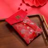 Chinese New Year Red Cash Envelope Faux Silk Red Pocket Embroidery Dragon Pattern Tassel Money Holder Cash Coin Gift Lucky Money Envelope Happy