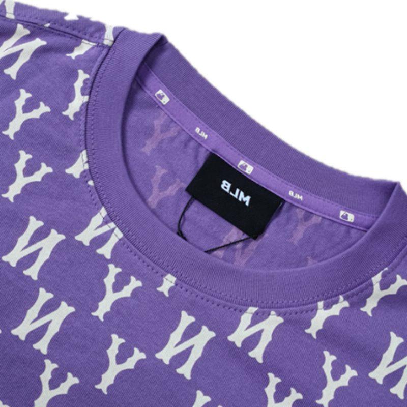 MLB T Shirts Unisex Purple Crew Neck Moderate Straight Fit 3ATSM0114-50LDD