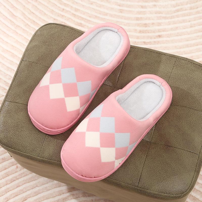 Осенне-зимние новые стильные плюшевые домашние тапочки для пар из хлопка для дома домашние тапочки из хлопка для мужчин