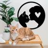 1pc Metal Cat Lover Wall Decor, People And Cats Hanging Decor, Decorative Hangings For Indoor Bedroom Living Room Decor