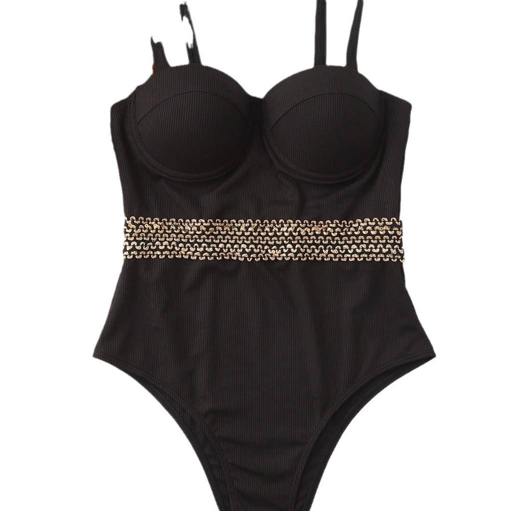 European and American new one-piece swimsuit hard bag shoulder strap adjustable sexy summer women DL111