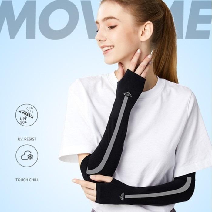 Рукава Нарукавники для езды на велосипеде Универсальные Ледяной шелк Солнцезащитный крем УФ-защита Дышащий Спорт на открытом воздухе