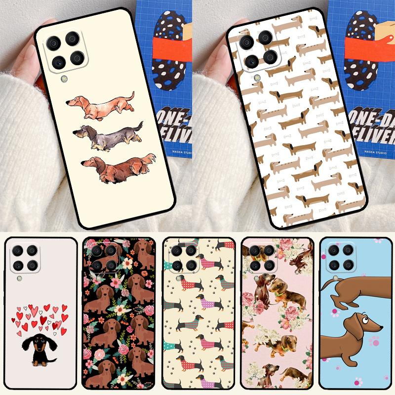 Cartoon Dachshund Dog For Samsung Galaxy M14 M34 M54 M33 M13 M23 M53 M15 M55 M31 M51 M20 M30s M32 M52 Phone Case