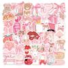 50Pcs Water Resistant Cartoon PVC Sticker Aesthetic Sticker for Water Bottle Laptop Car Scrapbooking Journal Skateboard