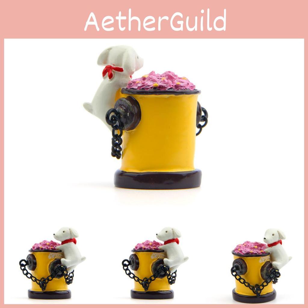 Fire Small Dog Hydrant Resin Ornament For Scene Decoration And Gifts Use