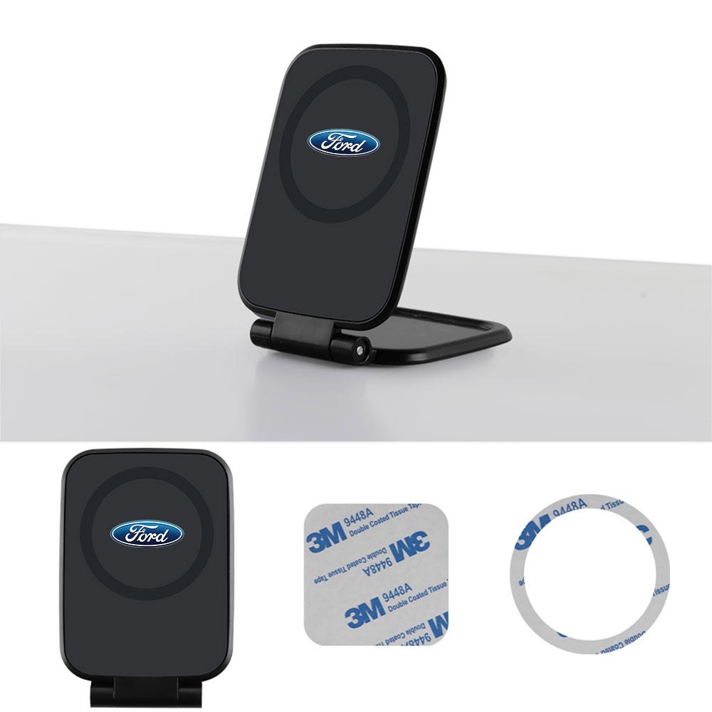 cvufy2 1PCS For Ford Focus 2 MK3 MK5 Fiesta MK7 Mondeo Fusion Mustang ST Strong Adsorption Force Universal Mobile Phone HolderValve Cap