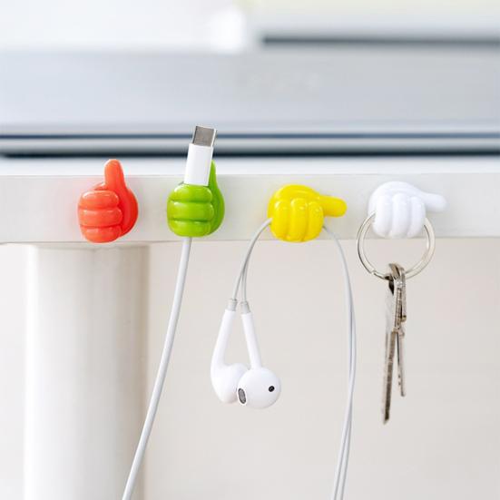 10 шт., самоклеящаяся сильная клейкость, креативная, не оставляющая следов, форма «палец вверх», брелок для ключей за дверью, крючок на стену