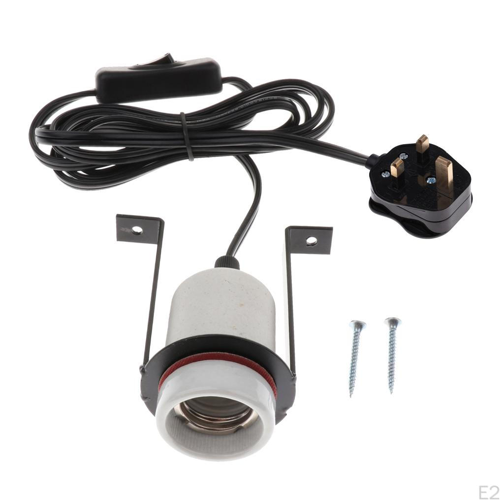 Керамическая тепловая лампа для рептилий, держатель для нагревательной лампы для домашних животных, вилка стандарта Великобритании