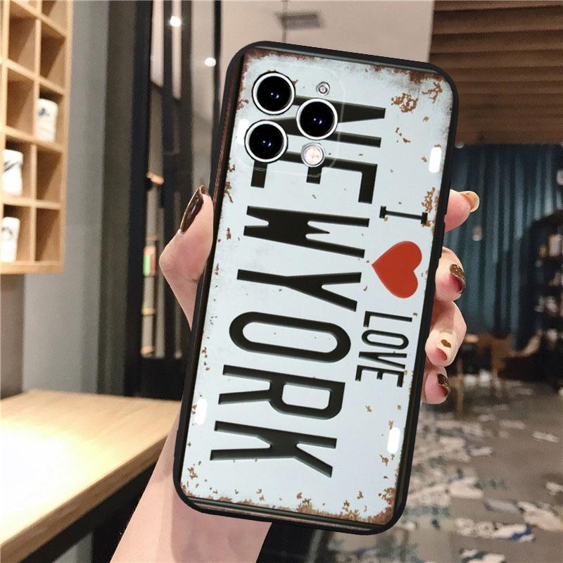 Чехол для телефона Iphone 14 Pro Max 13 12 11 Pro Max Xs Xr X 12mini 14 Plus Se, чехол для мобильного телефона в стиле ретро с номерным знаком, принципиально