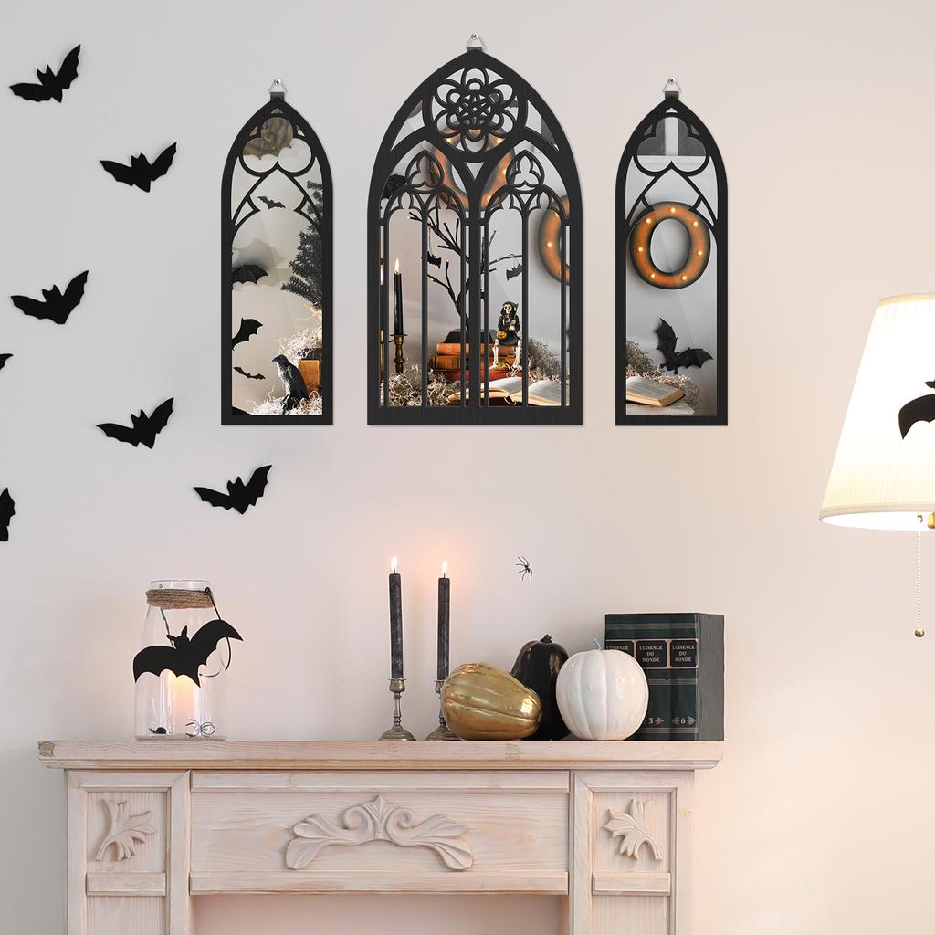 8 Styles Gothic Mirrors Wall Decor Vintage Cathedral Arch Frame Mirror Home Decorative Mirror Bedroom Art Wall Decoration