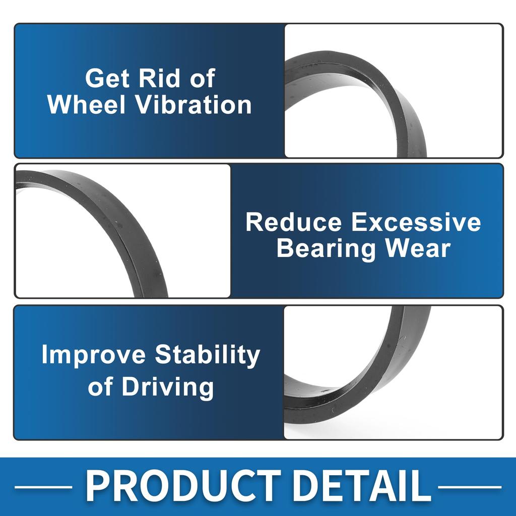 ABSOPRO 59,1 мм на 54,1 мм Центрирующее кольцо ступицы колеса автомобиля Черный поликарбонат Колесо Центр вала Амортизация Кольцо ступицы 4 шт.