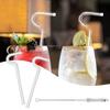 Anti Wrinkle Straw Reliable Removable Plug Clear Cocktail Juice Glass Drinking Bar Accessories