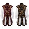 Tudor Elizabeth King Prince Cosplay Costume Outfits Vest with Pants Full Set Embroidered Tudo