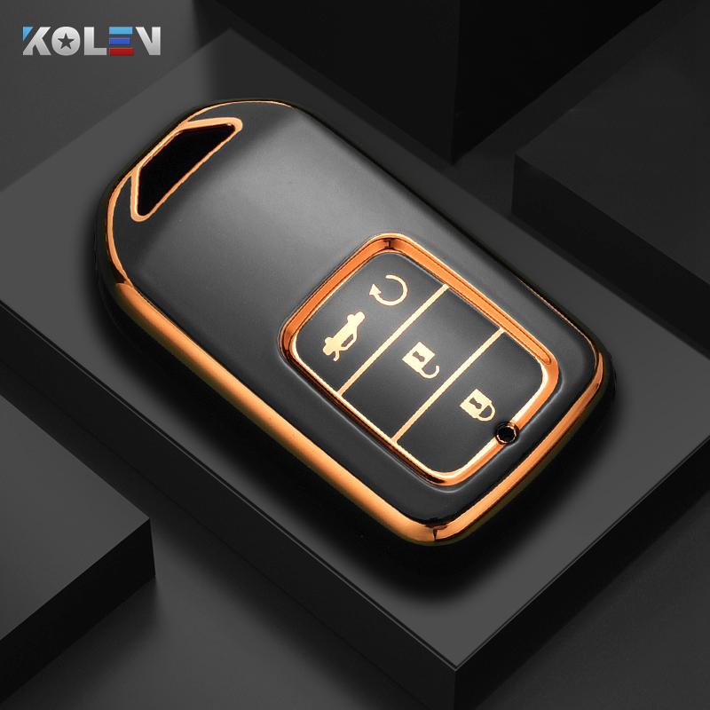 Модный чехол-оболочка из ТПУ для корпуса автомобильного пульта-ключа Honda Crv Cr-V Fit Civic Accord Hr-V Hrv City Odyssey Xr-V Защищенный бесключевой брелок