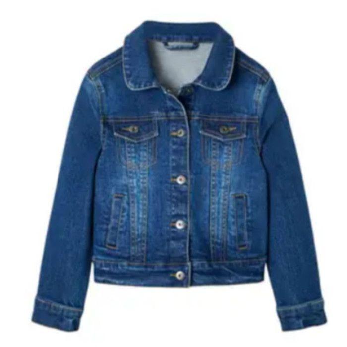 Girls' Denim Jacket - Classic Style - - Blue
