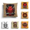 Bedroom Cushion Cover Cartoon Pillowcase Japanese Samurai  Character  Mask Living Room