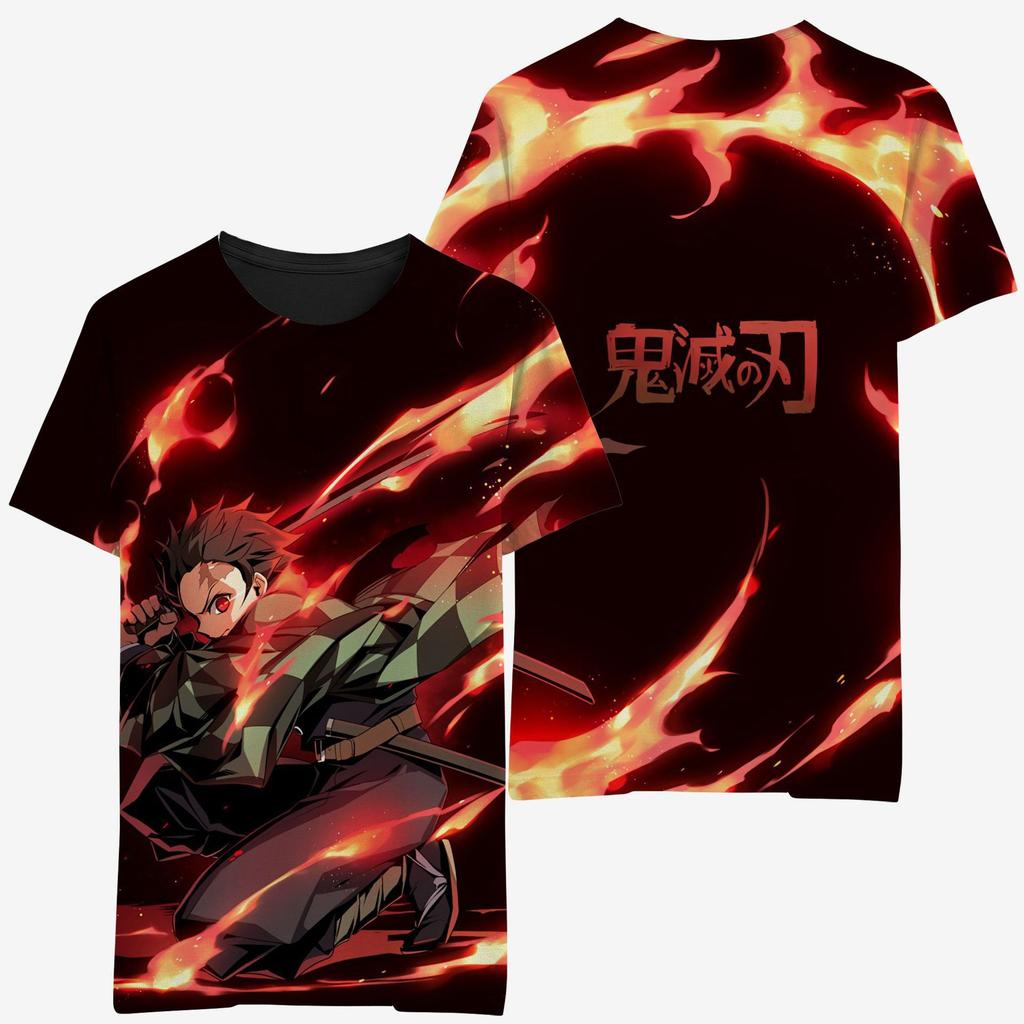 Детские футболки, футболка для мальчиков с рисунком аниме, футболка с 3D-принтом, модные повседневные топы с принтом, летняя одежда с короткими рукавами