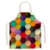 Цветной геометрический узор из хлопка и льна для мужчин и женщин кухонный фартук водонепроницаемый кухонный фартук для дома