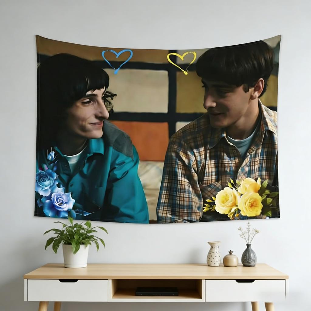 Высококачественный гобелен Byler Heart Floral, многоразовый, прочный, разных размеров, с плоским принтом, для общежития, спальни, домашнего декора