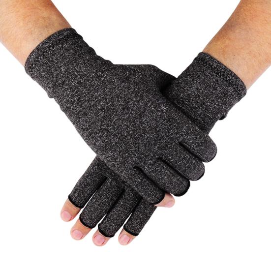 Arthritis Compression Gloves Women Men Breathable Half-Finger Gloves Stretchy Hand Arthritis Relief Gloves