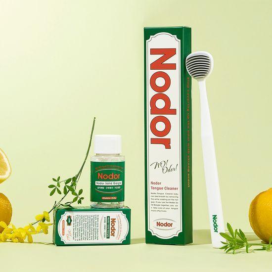 NODOR White Plaque & Bad Breath Removal 2-Pack Plan (30 Solid Eagle Tablets + Tongue Cleaner)