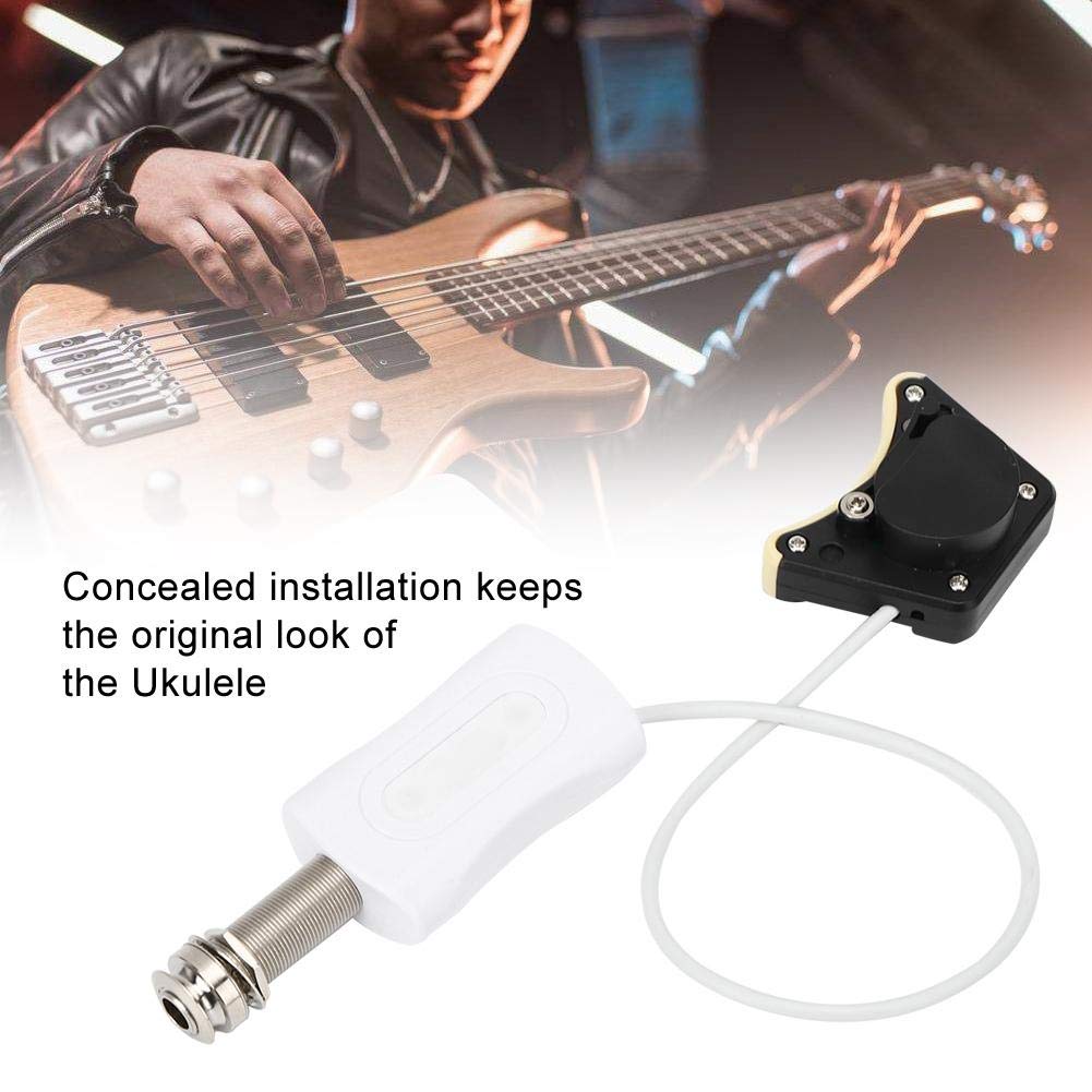 Hidden Ukulele Pickup for 2 Knobs for Main and Mic Volume Musical Instrument Accessory 4-String Ukuleles, Adjustment,