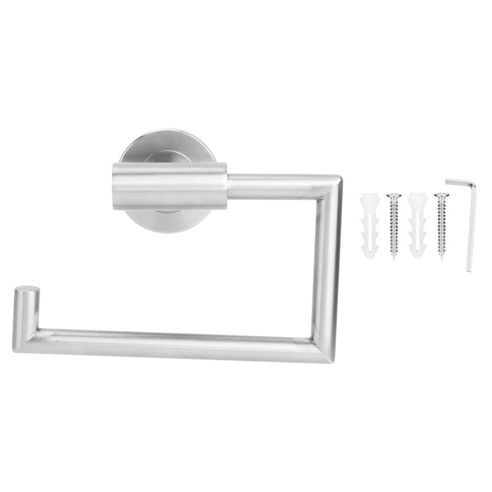 Wall-Mounted Toilet Paper Holder Stainless Steel Bathroom Towel Rack Tissue Holder  Modern Decor