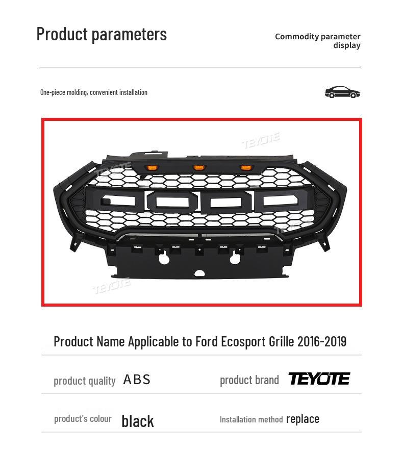 Front Grille for 2016-2019 Ford Ecosport