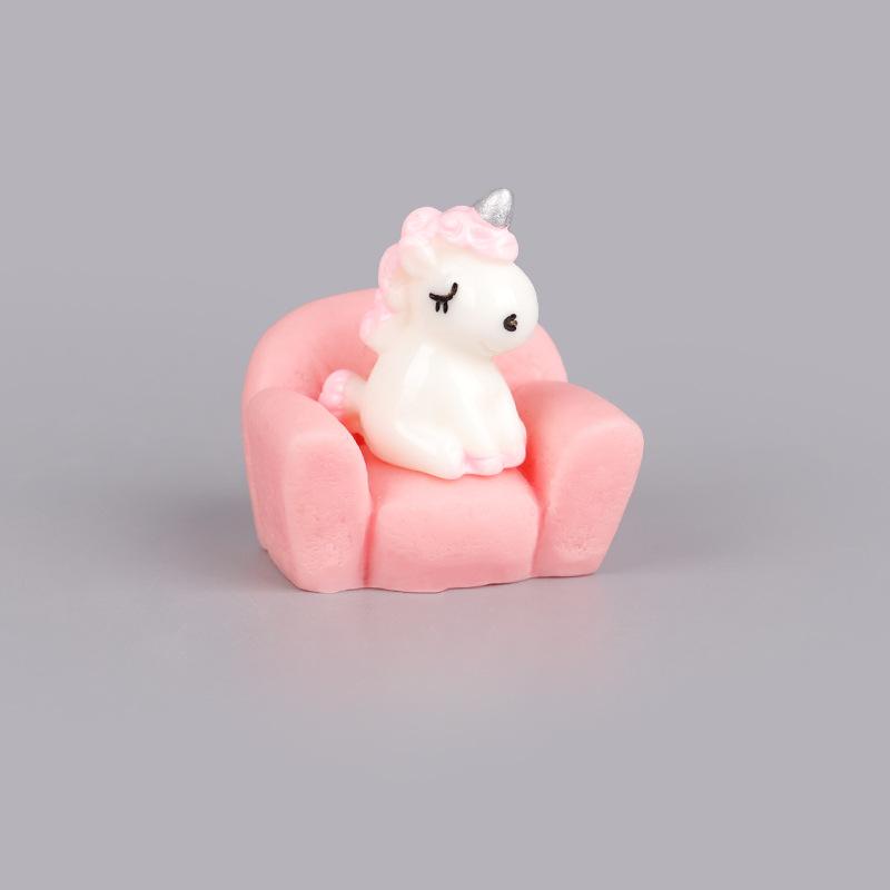 Creative Cartoon Mini Cute Small Sofa Unicorn Desktop Creative Small Ornament Seat Children Play House Toys