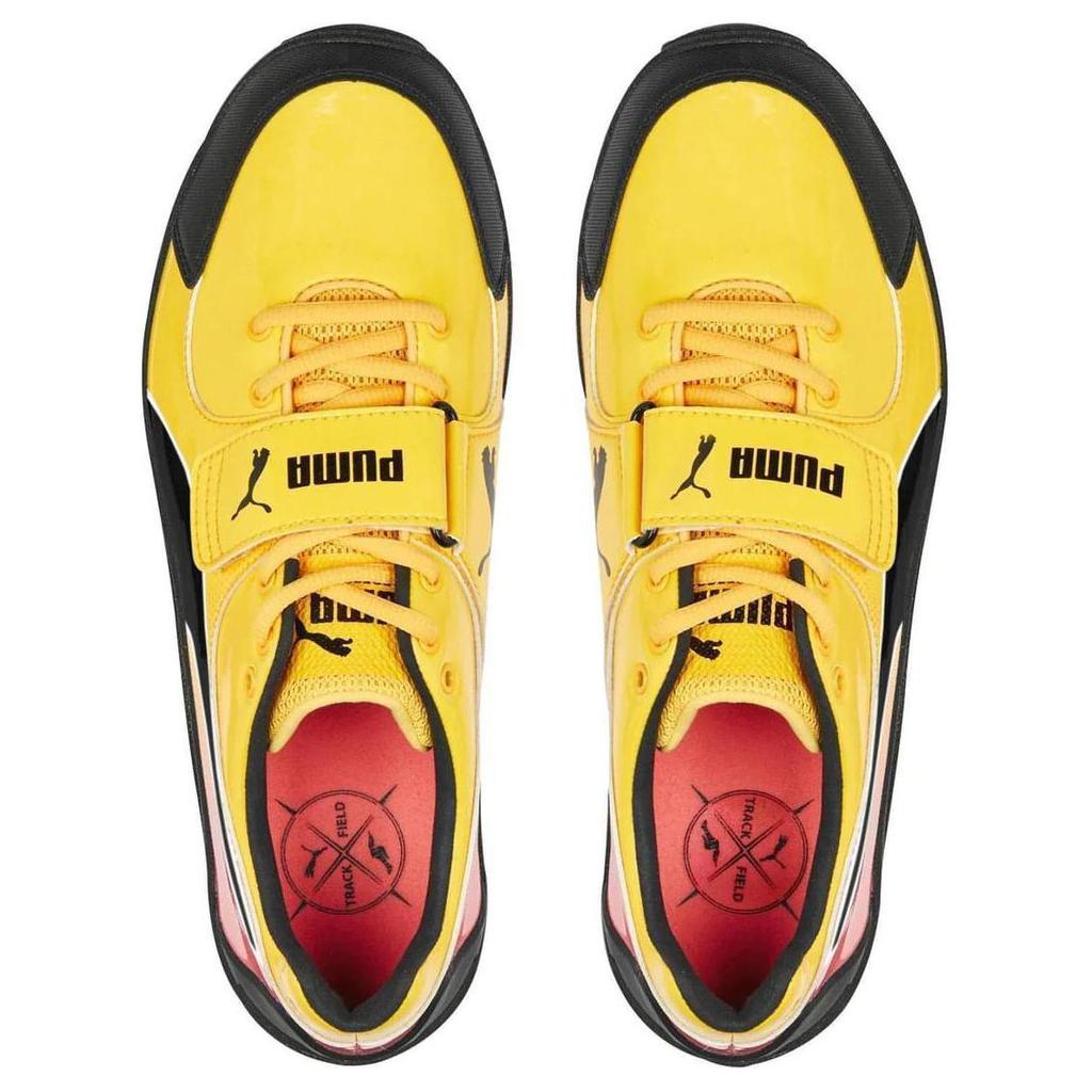 Puma EvoSpeed Throw 10 Sun Stream Sunset Glow Unisex Sneakers Yellow Metallic-Silver 377006-01