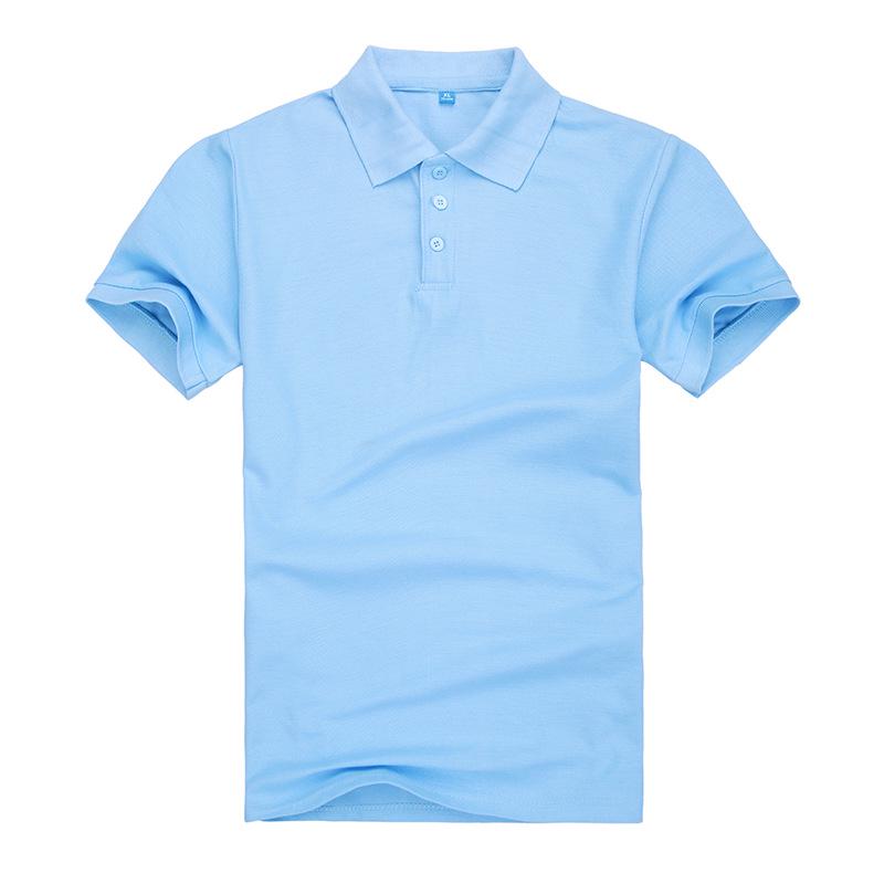 Рубашка поло с короткими рукавами и лацканами, 200 г/м²: Удобные, дышащие, однотонные, идеально подходят для работы и отдыха.