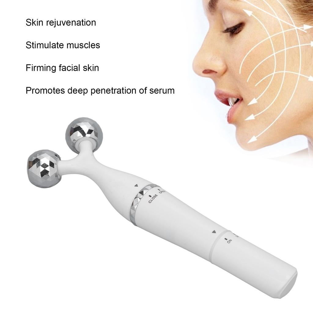 Electric Face Roller Vibrate Lift Tighten Reduces Aging Wrinkles Face Massager Roller