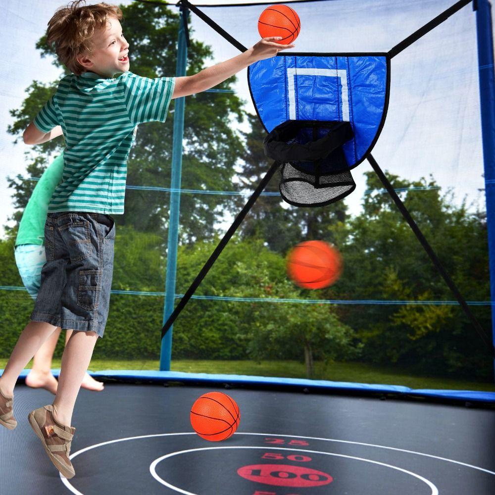 Foldable Trampoline Basketball Hoop Kit Safety Portable Basketball Hoop Toys Sport Games