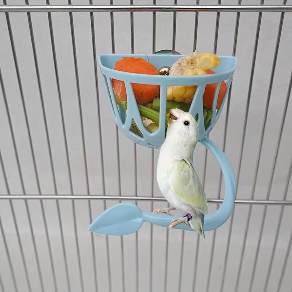 Screw On Bird Parrots Feeding Container Large Capacity Feeders for Cage Bird Feeder Column with Stand Food Eatting Tool