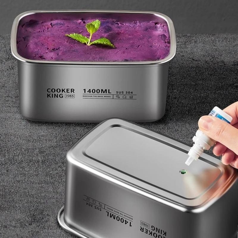 COOKER KING Контейнер для хранения продуктов Нержавеющая сталь Кемпинг Ланч-бокс для фруктов Бенто-бокс Холодильник Морозильник Герметичный контейнер для хранения