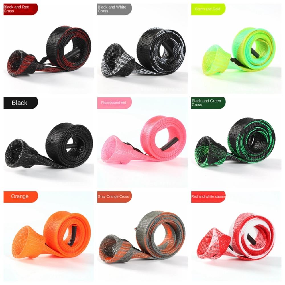 Braided Mesh Fishing Rod Protector Telescopic Spinning Rod Sleeve Sea Fishing Tools
