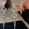 Inlaid Rhinestone Zircon Irregular Water Drop Tassel Earring for Women Fashion High-end Drop Earrings Luxury Designer Zircon