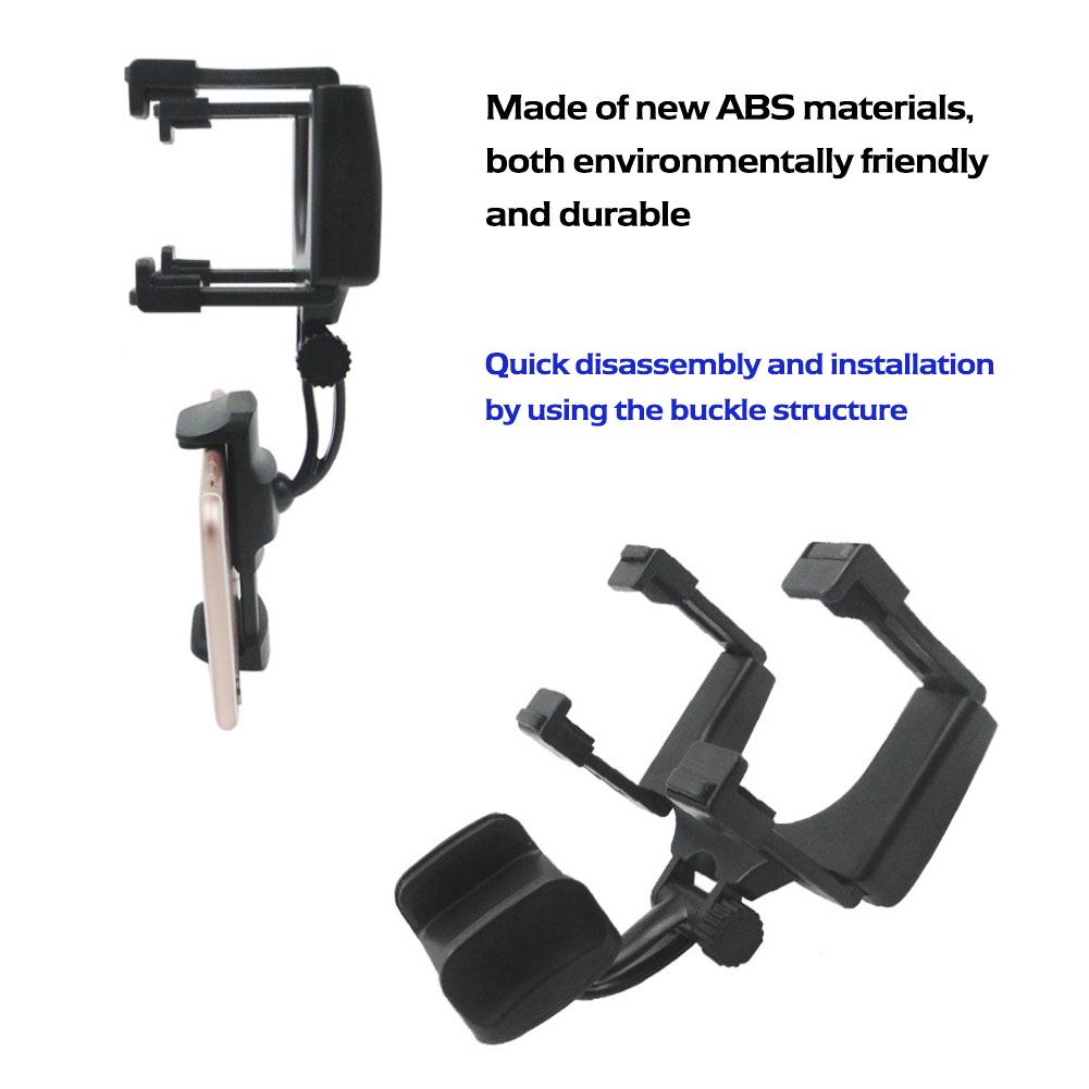 Car Phone Holder Rearview Mirror Mount GPS Smartphone Stand Universal