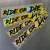 Водонепроницаемые наклейки Glod RIDE OR DIE для мотоциклов, обтекателей, шлемов, багажников, окон и велосипедов. Универсальные виниловые наклейки.