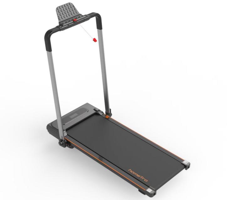 Foldable Treadmill Incline Portable Under Desk Folding Walking Pad 0.6-7.5mph Max Load 120KG with LED Bluetooth Home Treadmill